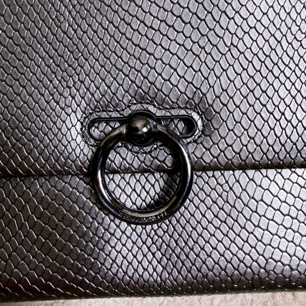 Rebecca Minkoff Jean Convertible Crossbody Bag Clutch Snake Embossed Leather
